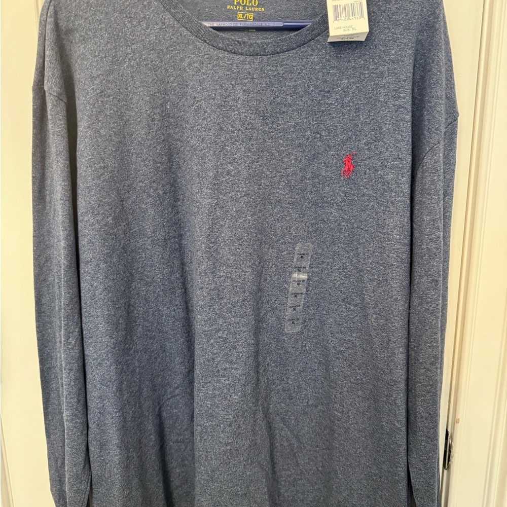NWT Polo by Ralph Lauren Gray or Blue 100 Percent Cotton Shirt